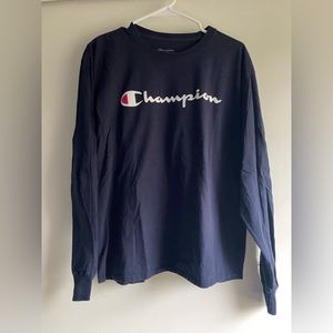 Men’s Champion L long sleeve shirt, Navy